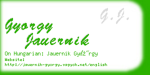 gyorgy jauernik business card